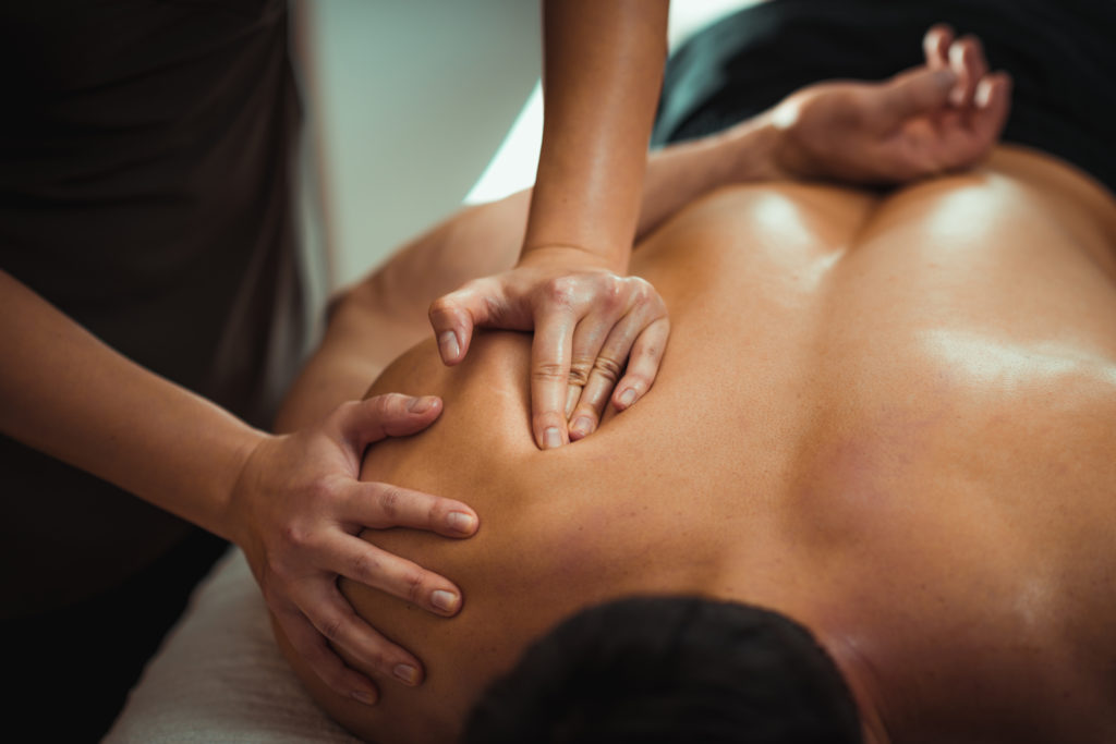 physical therapist giving massage